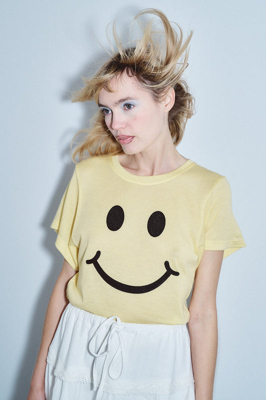 Smiley Face Wool blend Tommy Tee
