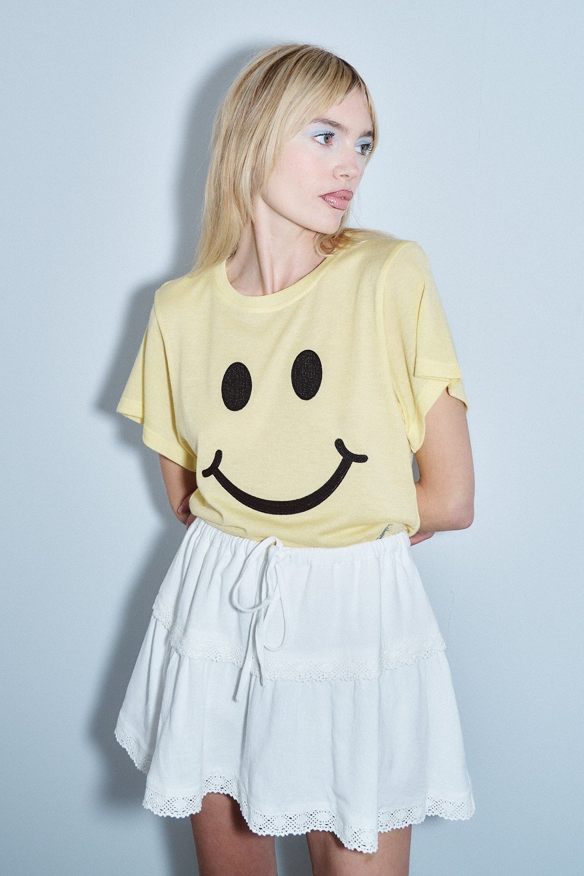 Smiley Face Wool blend Tommy Tee
