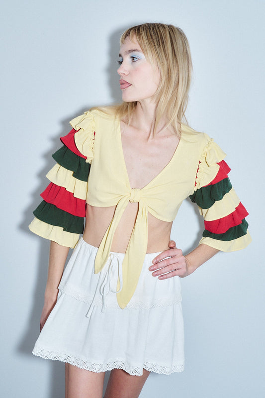 Burger Soft Linen Rumba Top