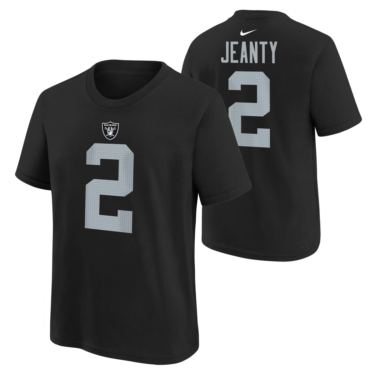 Youth Nike Ashton Jeanty Las Vegas Raiders Black Name & Number T-Shirt
