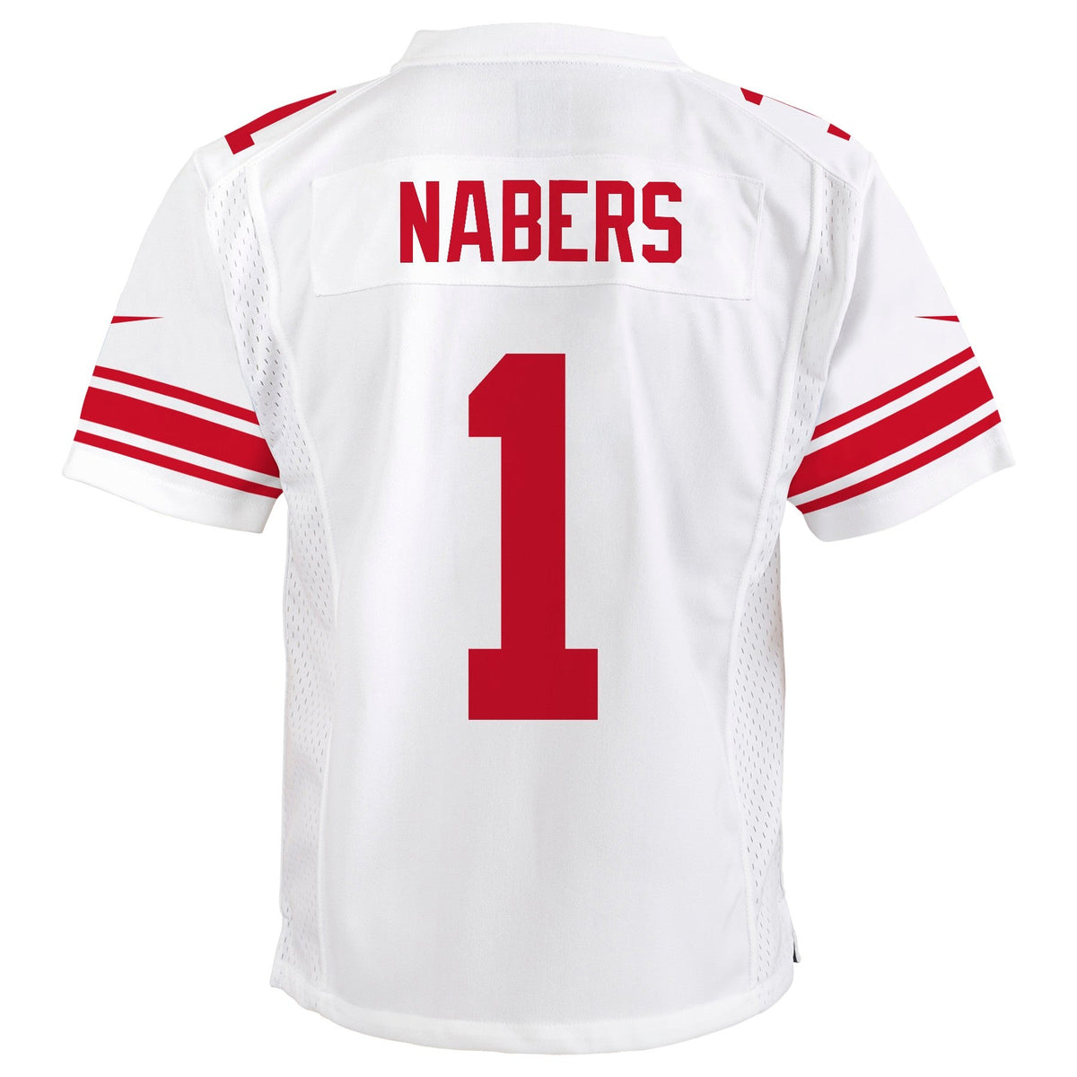 Youth Malik Nabers New York Giants White Nike Game Jersey