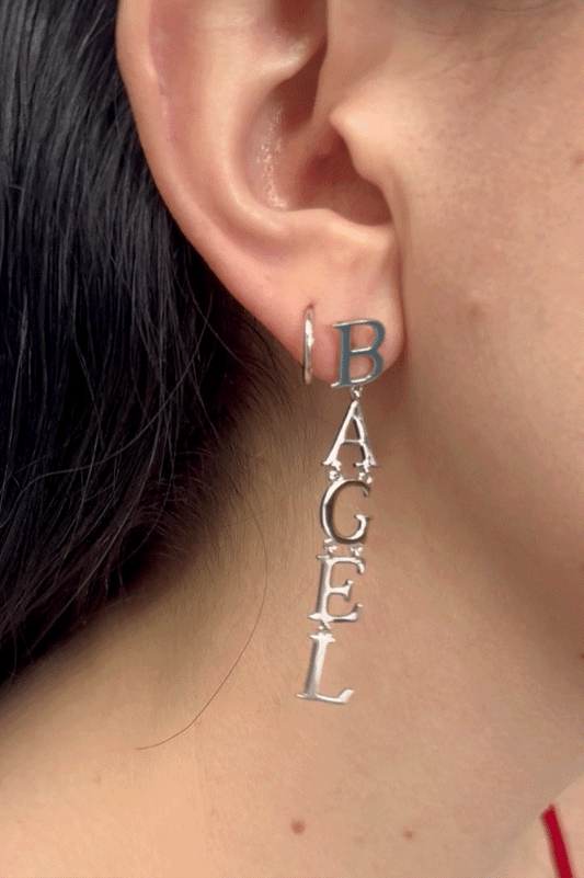 Sterling Silver BAGEL Dangle Earring