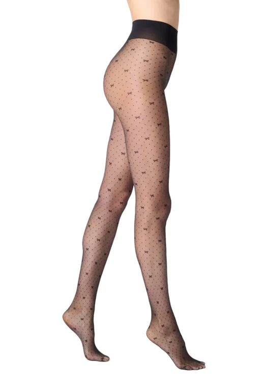 Graceful Sheer Bow Tights