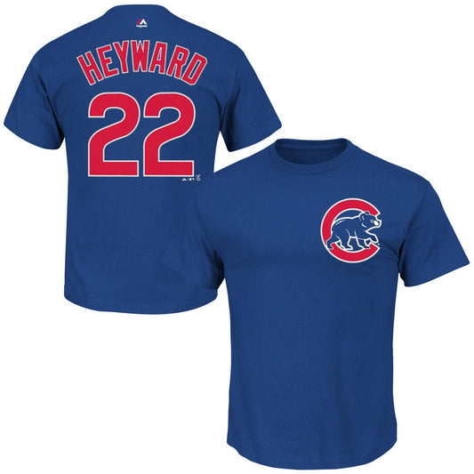 Men's Chicago Cubs Jason Heyward Official Name & Number T-Shirt