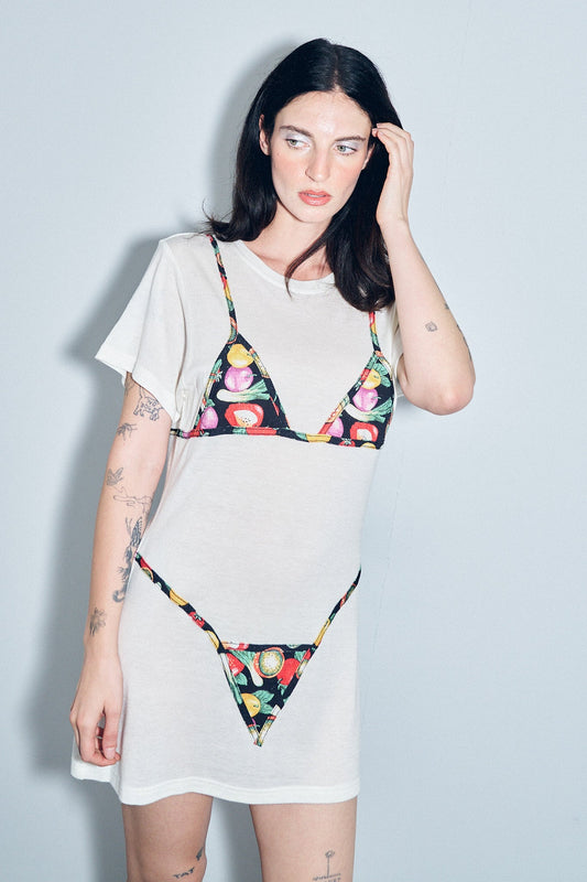 Bikini Bod T-Shirt Dress Vegetable Medley