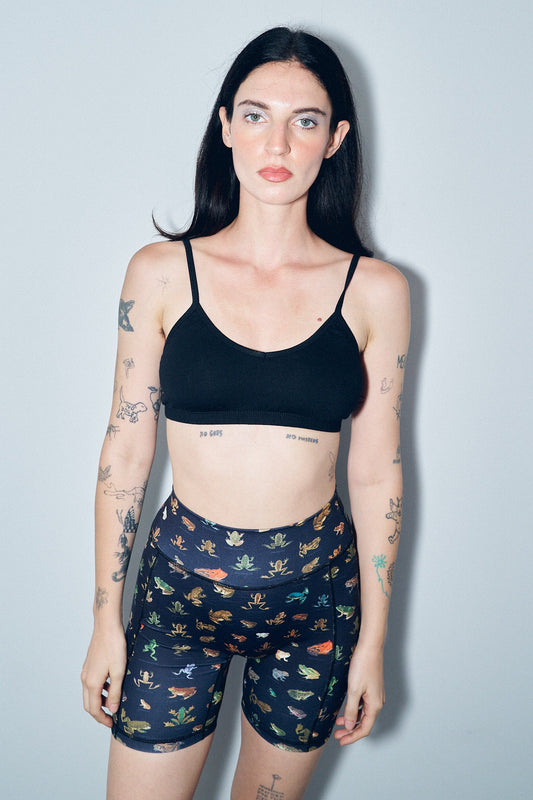 Lounge Cotton Bralette Black