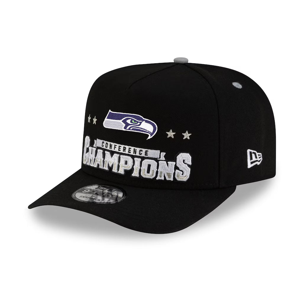 Men's Seattle Seahawks New Era Charcoal Super Bowl LX 9FORTY A-Frame Trucker Adjustable Hat