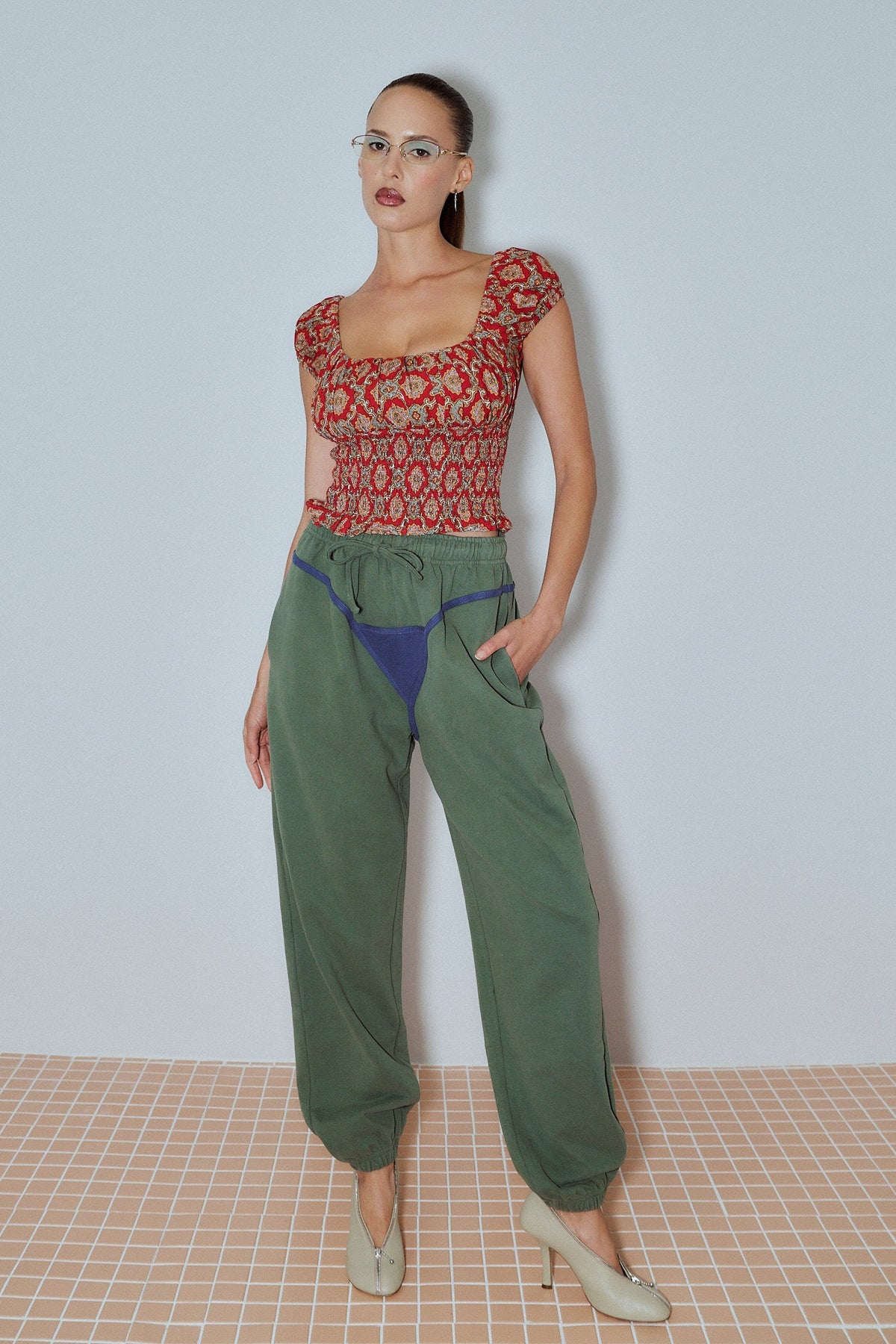 Bikini Bod Sweatpants Green/Blue