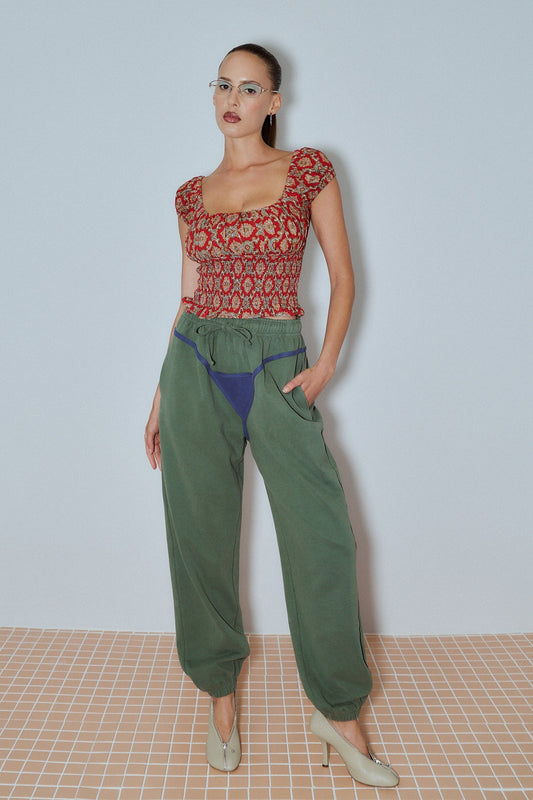 Bikini Bod Sweatpants Green/Blue