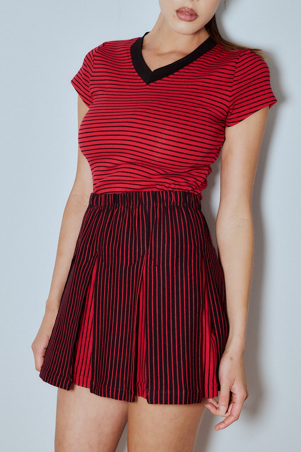 5 left - Blood Stripe Cheer Skirt