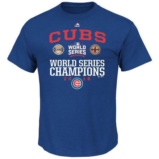 Youth Chicago Cubs Majestic 2016 World Series Champions Headline News T-Shirt - Royal