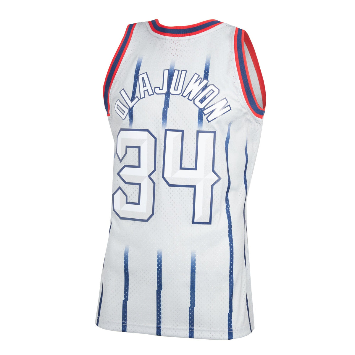 Men's Hakeem Olajuwon Houston Rockets Mitchell & Ness 1996-97 Hardwood Classics Reload 2.0 Swingman Jersey - Gray