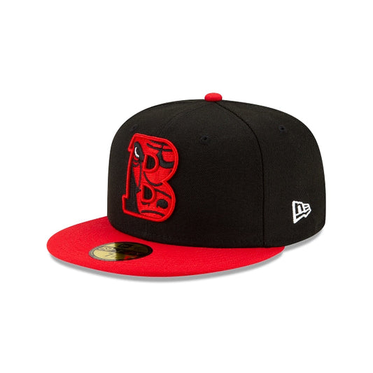 Men's Chicago Bulls NBA 2021 Draft New Era Black and Red 59FIFTY Fitted Hat